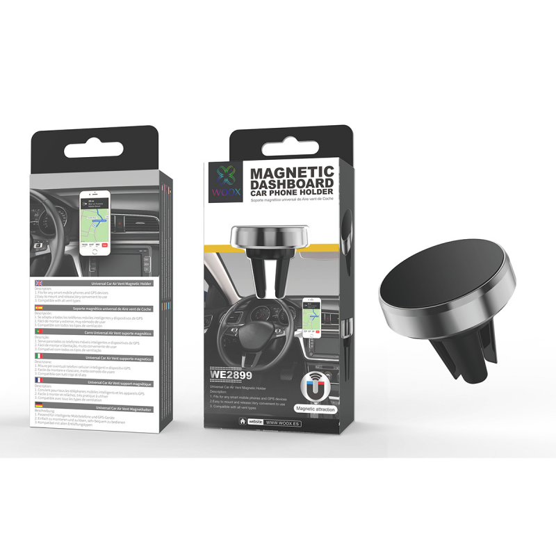 WOOX WE2899 SOPORTE UNIVERSAL MAGNÉTICO DE MÓVIL PARA COCHE GRIS WOOX WE2899 SOPORTE UNIVERSAL MAGNÉTICO DE MÓVIL PARA COCHE GRIS