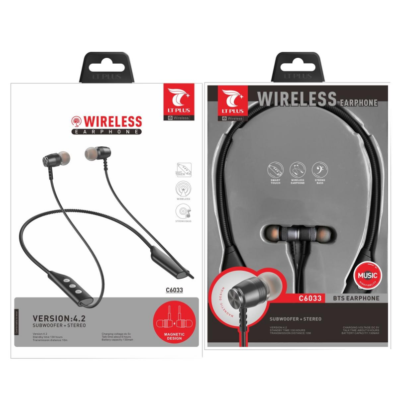 LT PLUS C6033 AURICULARES WIRELESS VERSION 4.2 SUBWOOFER+STERED NEGRO LT PLUS C6033 AURICULARES WIRELESS VERSION 4.2 SUBWOOFER+STERED NEGRO