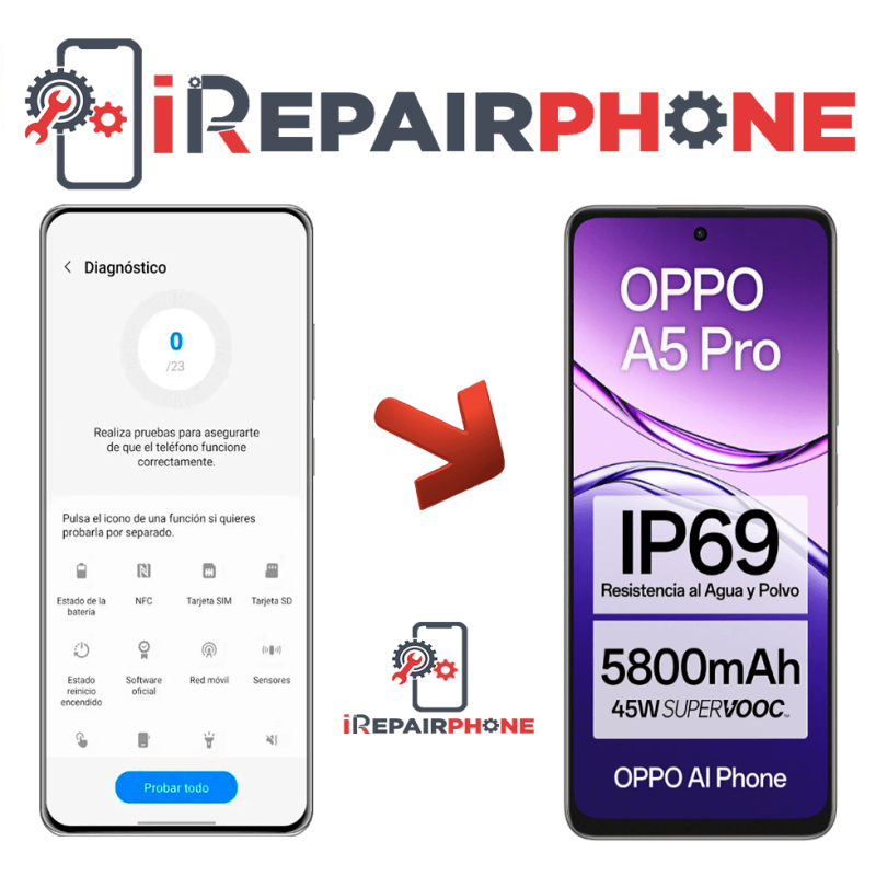 Diagnóstico Oppo A5 Pro Diagnóstico Oppo A5 Pro