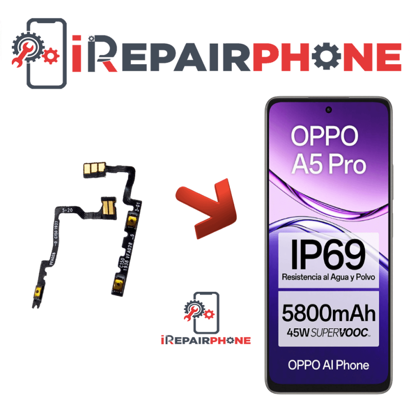 Cambiar Botón Encendido Oppo A5 Pro Cambiar Botón Encendido Oppo A5 Pro