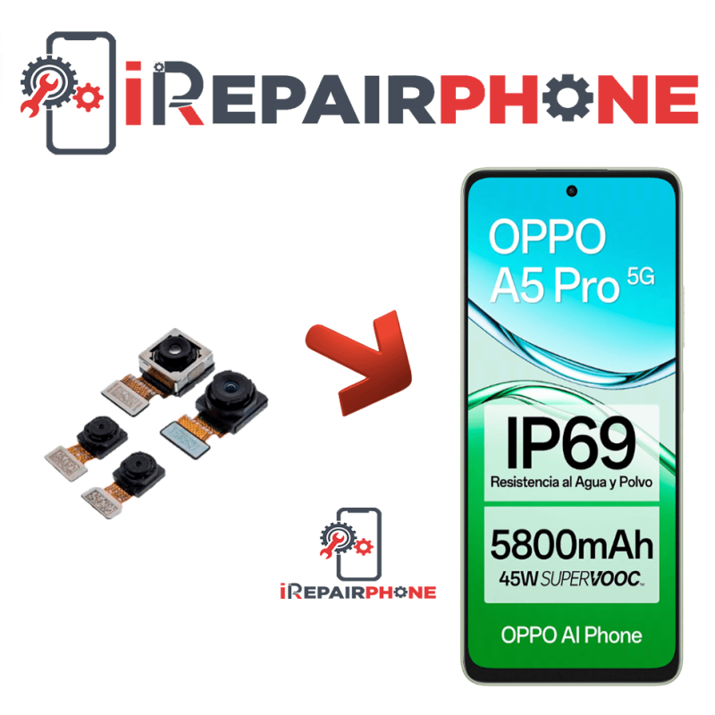Cambiar Cámara Trasera Oppo A5 Pro 5G Cambiar Cámara Trasera Oppo A5 Pro 5G