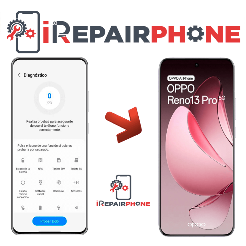Diagnóstico Oppo Reno 13 Pro 5G Diagnóstico Oppo Reno 13 Pro 5G