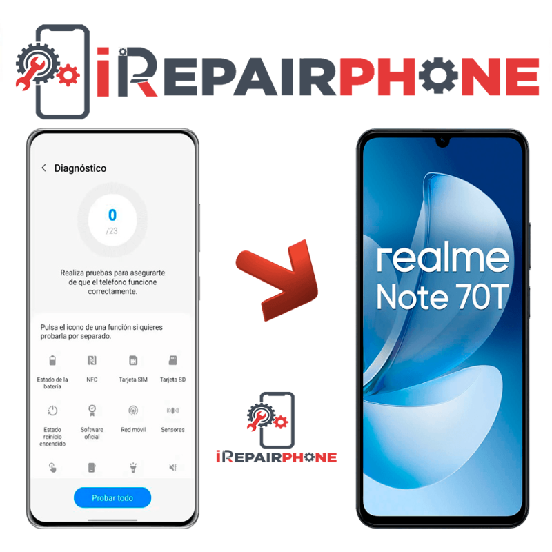 Diagnóstico Realme Note 70T