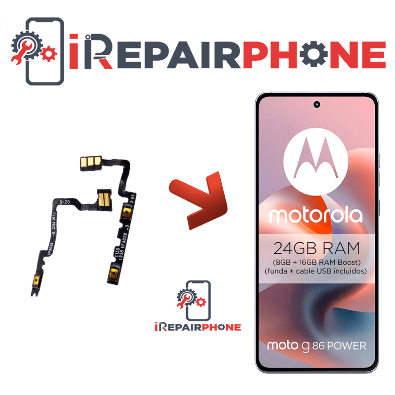 Cambiar Botones de Volumen y Silencio Motorola Moto G86 Power 5G