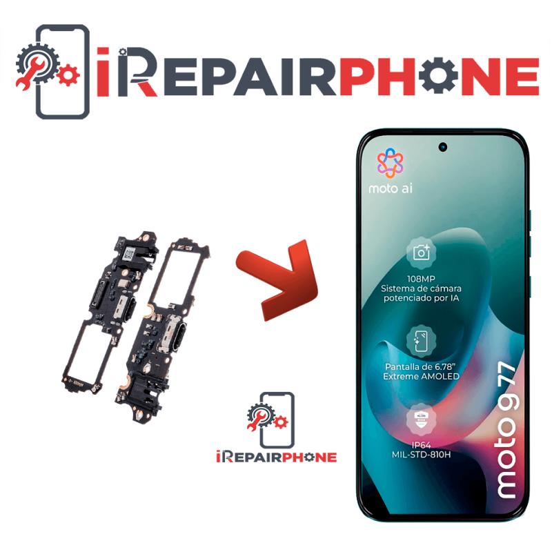 Cambiar Conector de Carga Motorola Moto G77