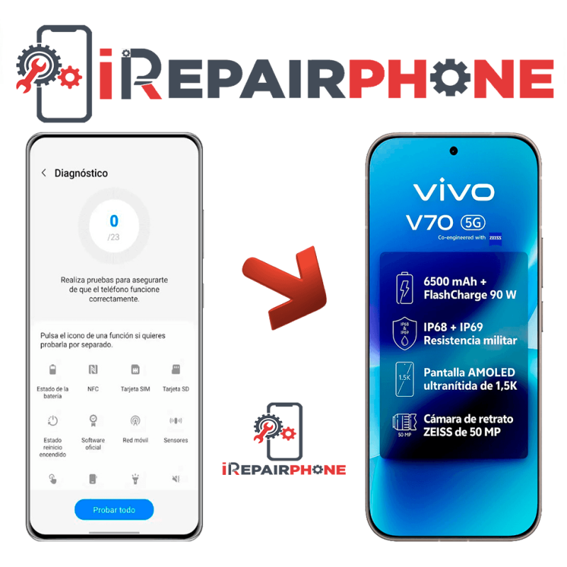 Diagnóstico Vivo V70 5G