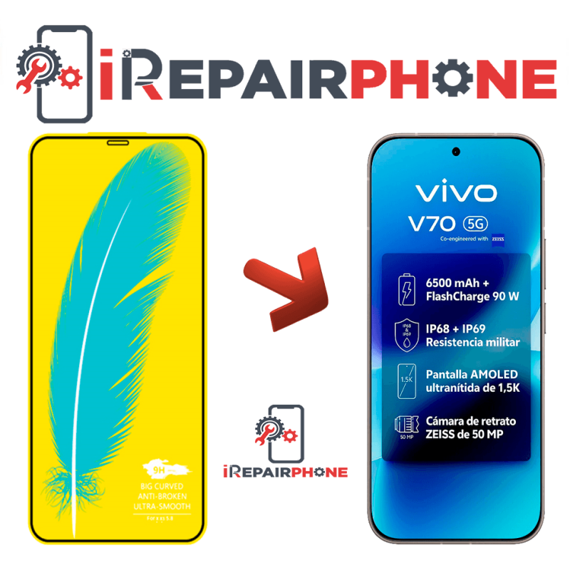 Protector de Cristal Templado Vivo V70 5G