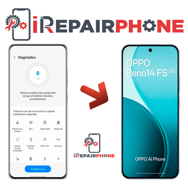 Diagnóstico Oppo Reno 14 FS 5G