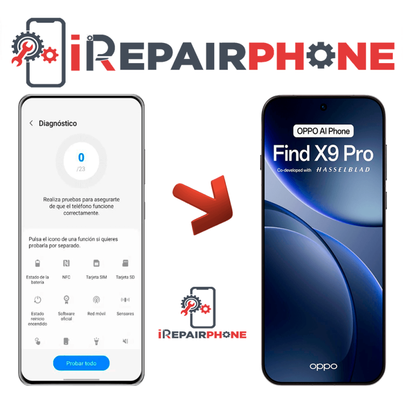 Diagnóstico Oppo Find X9 Pro